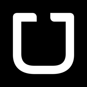Uber logo representing the ride hailing and delivery company