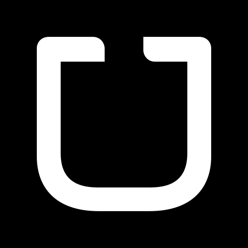 Uber logo representing the ride hailing and delivery company