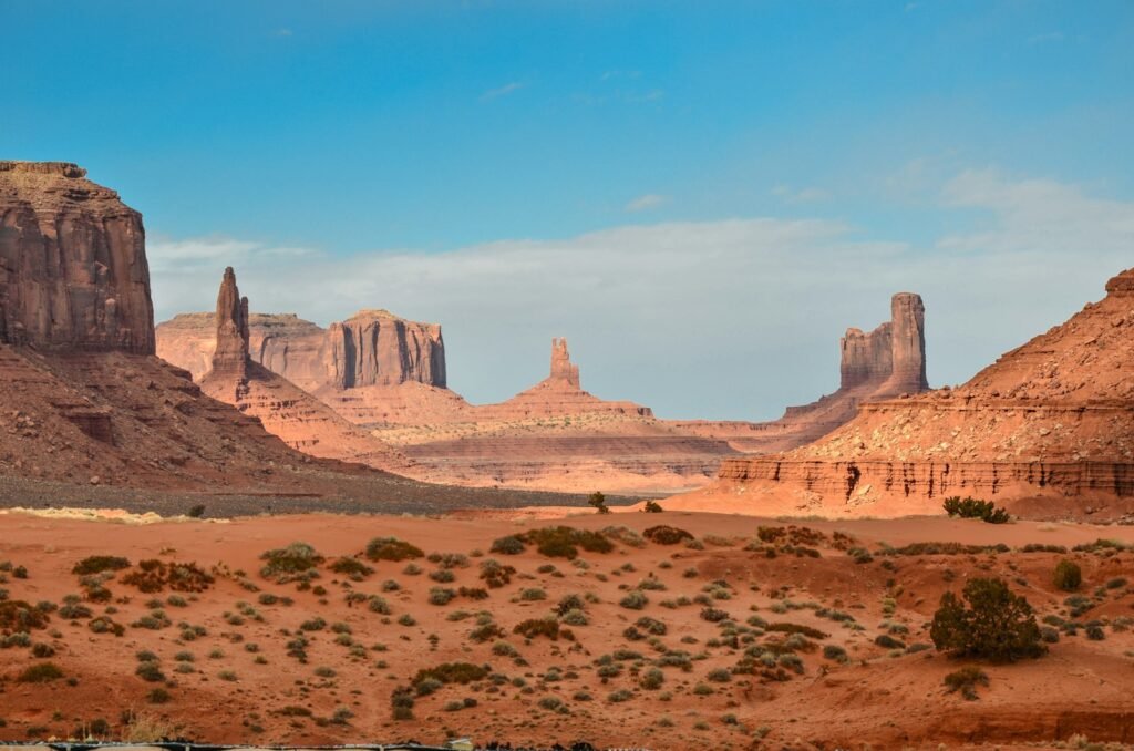 Desert landscape representing U.S.-Mexico border infrastructure
