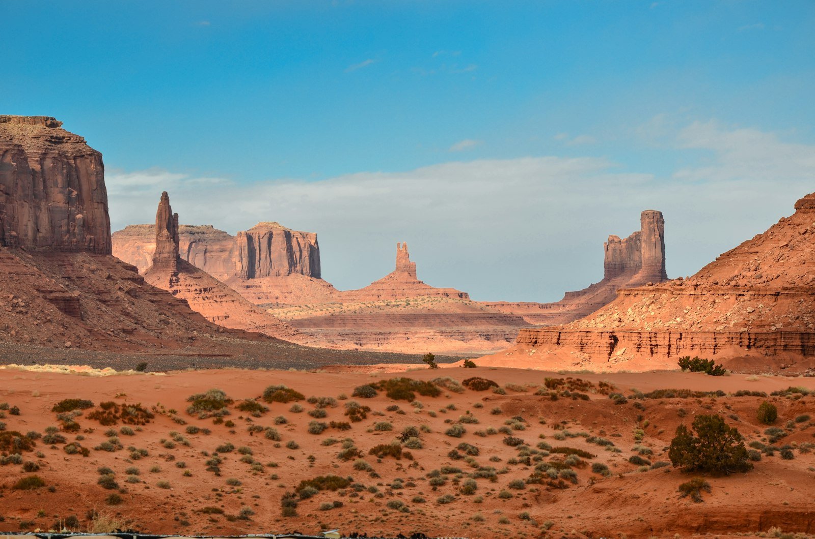 Desert landscape representing U.S.-Mexico border infrastructure