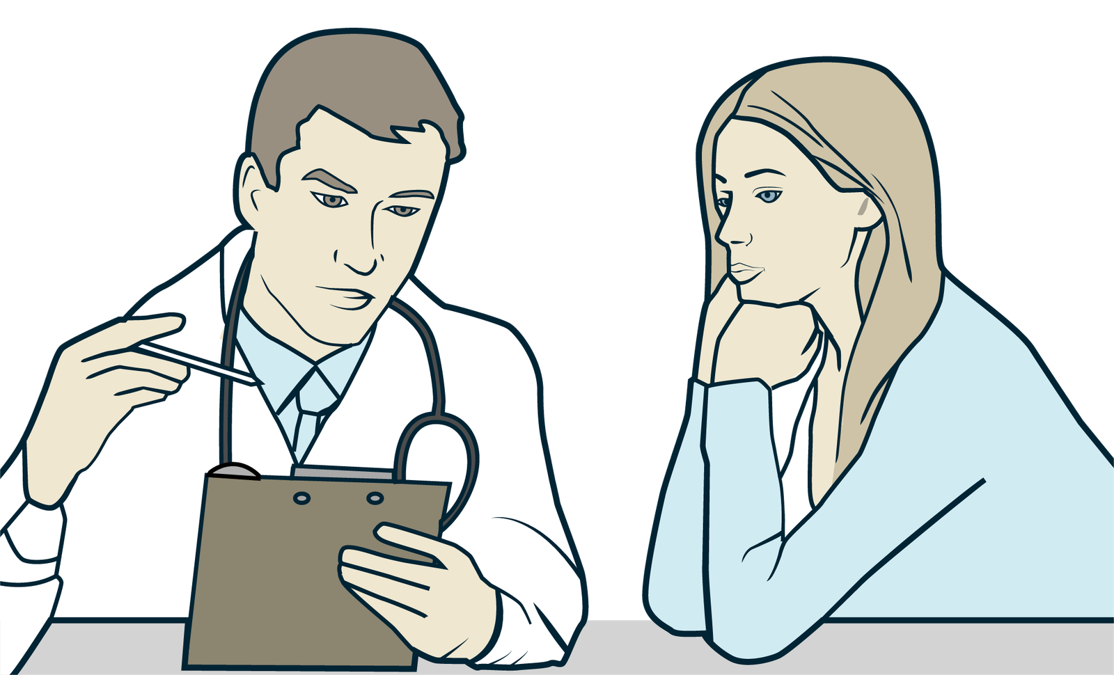Doctor consulting with a patient in a healthcare setting