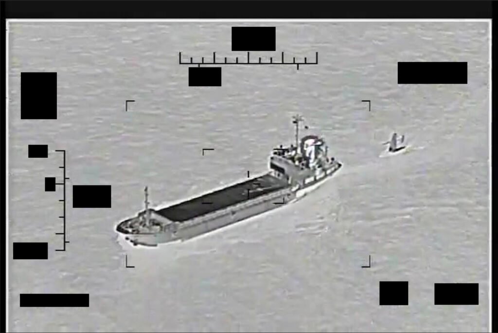 Iranian support ship Shahid Baziar in the Arabian Gulf