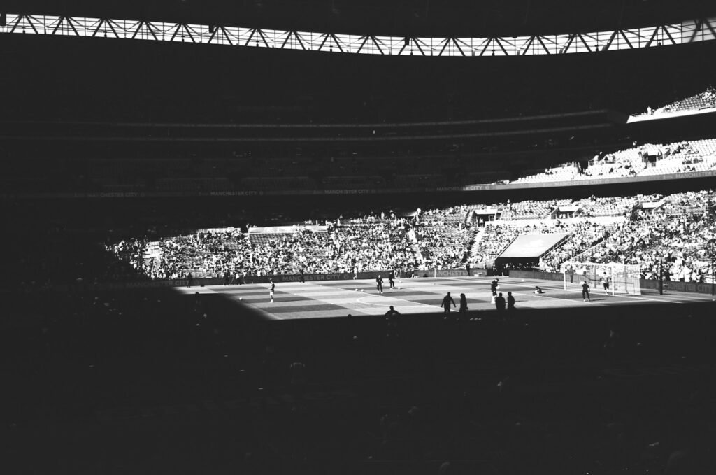Baseball stadium filled with spectators