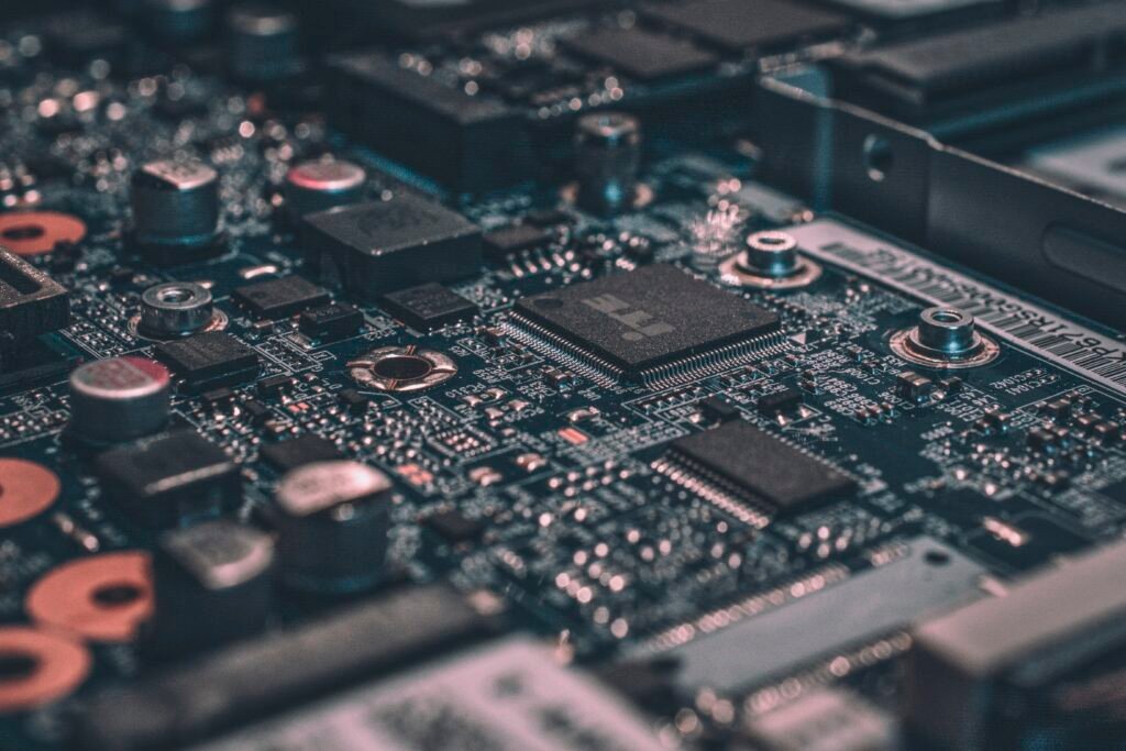 High-performance computing hardware illustrating artificial intelligence technology