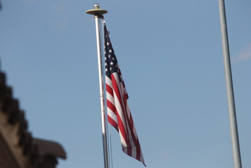 American flag representing civic identity and democratic participation