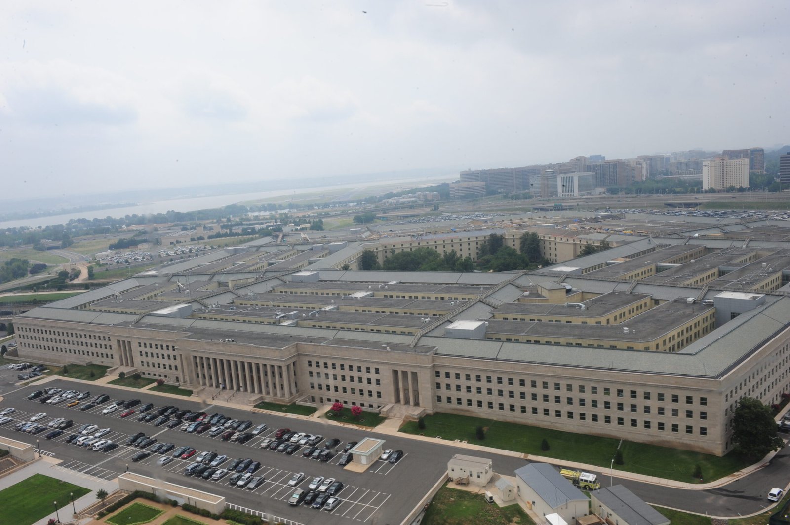 Aerial view of the Pentagon in Arlington, Virginia
