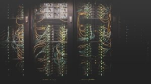 Data center server racks representing artificial intelligence infrastructure demand