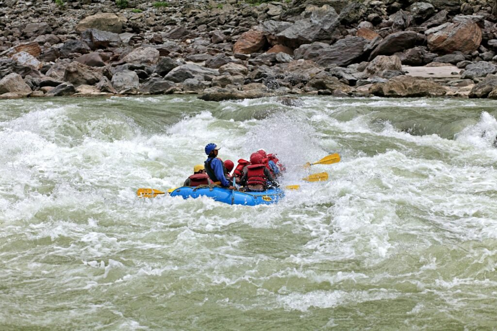 River rescue scene in Nepal illustrating emergency response and flood recovery