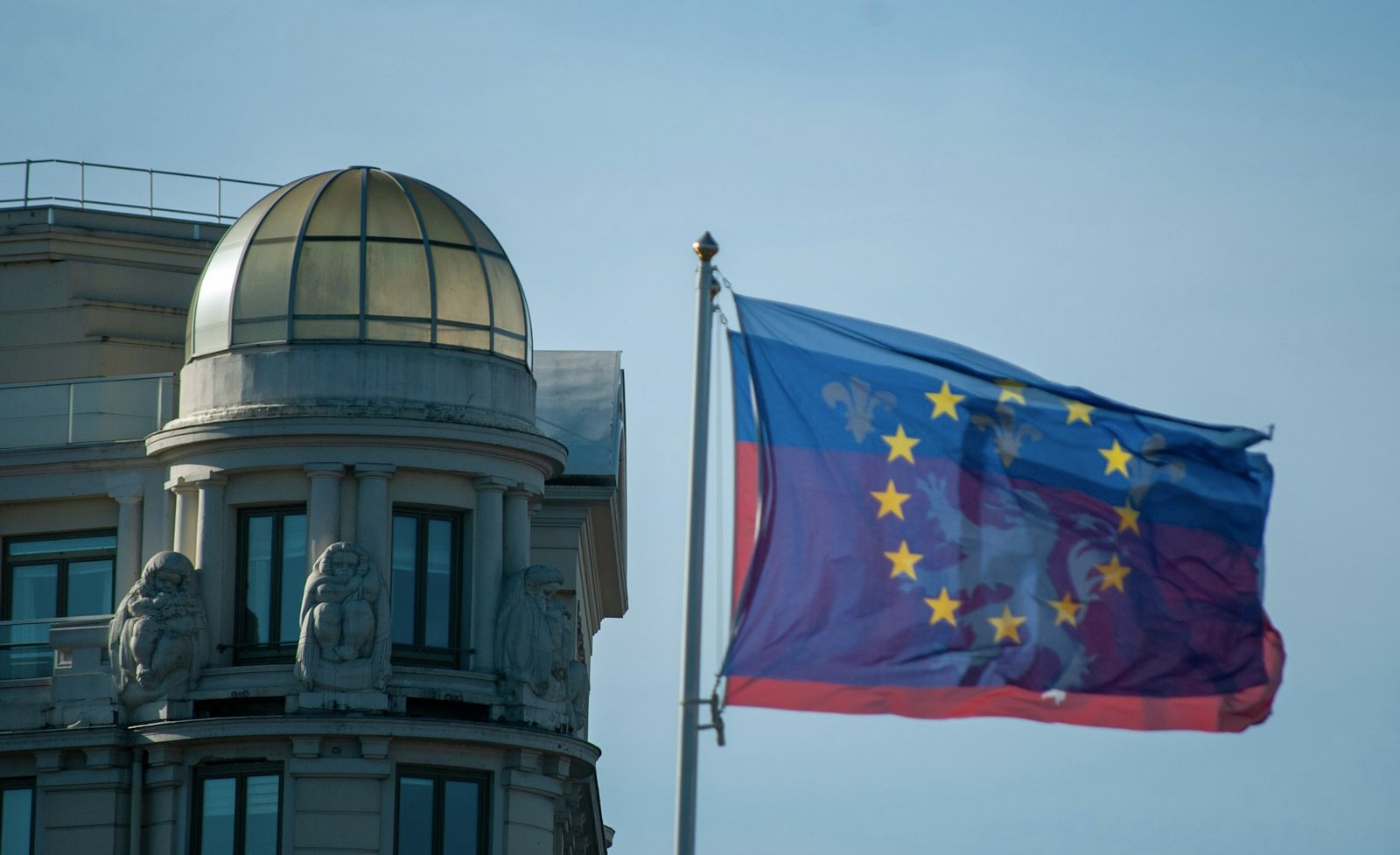 European flags illustrating EU trade relations and economic diplomacy with China