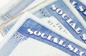 Three Social Security cards issued by the U.S. Social Security Administration